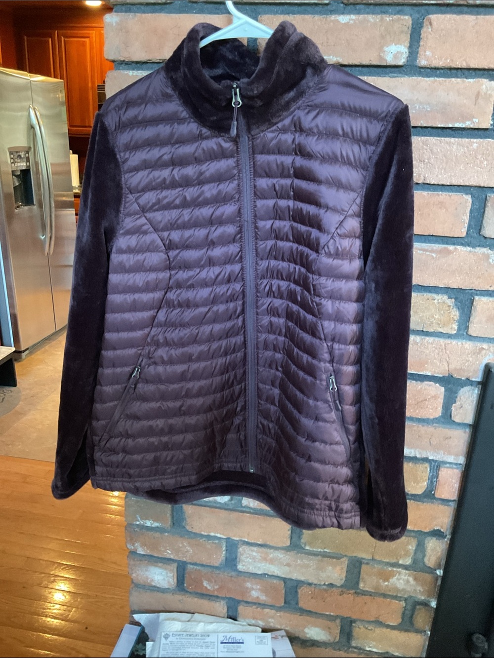 Rich plum colored zip lightweight jacket